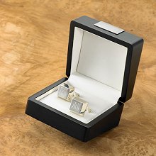 Engraved Sterling Silver Plated Cufflinks