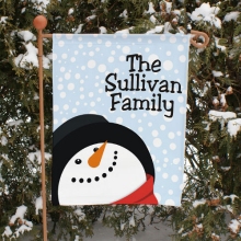 Snowman Personalized Garden Flags