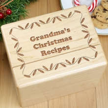 Personalized Christmas Recipe Box